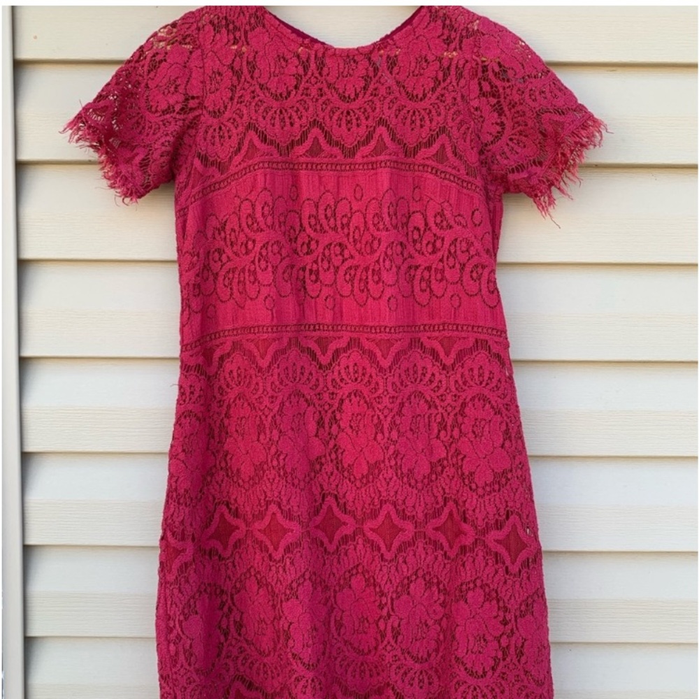 Free People Red Lace Mini Dress (0)